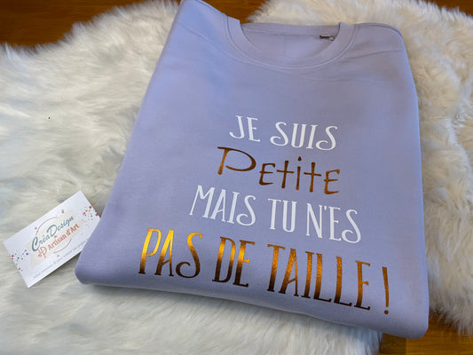 Sweat Femme humour pour les petites.