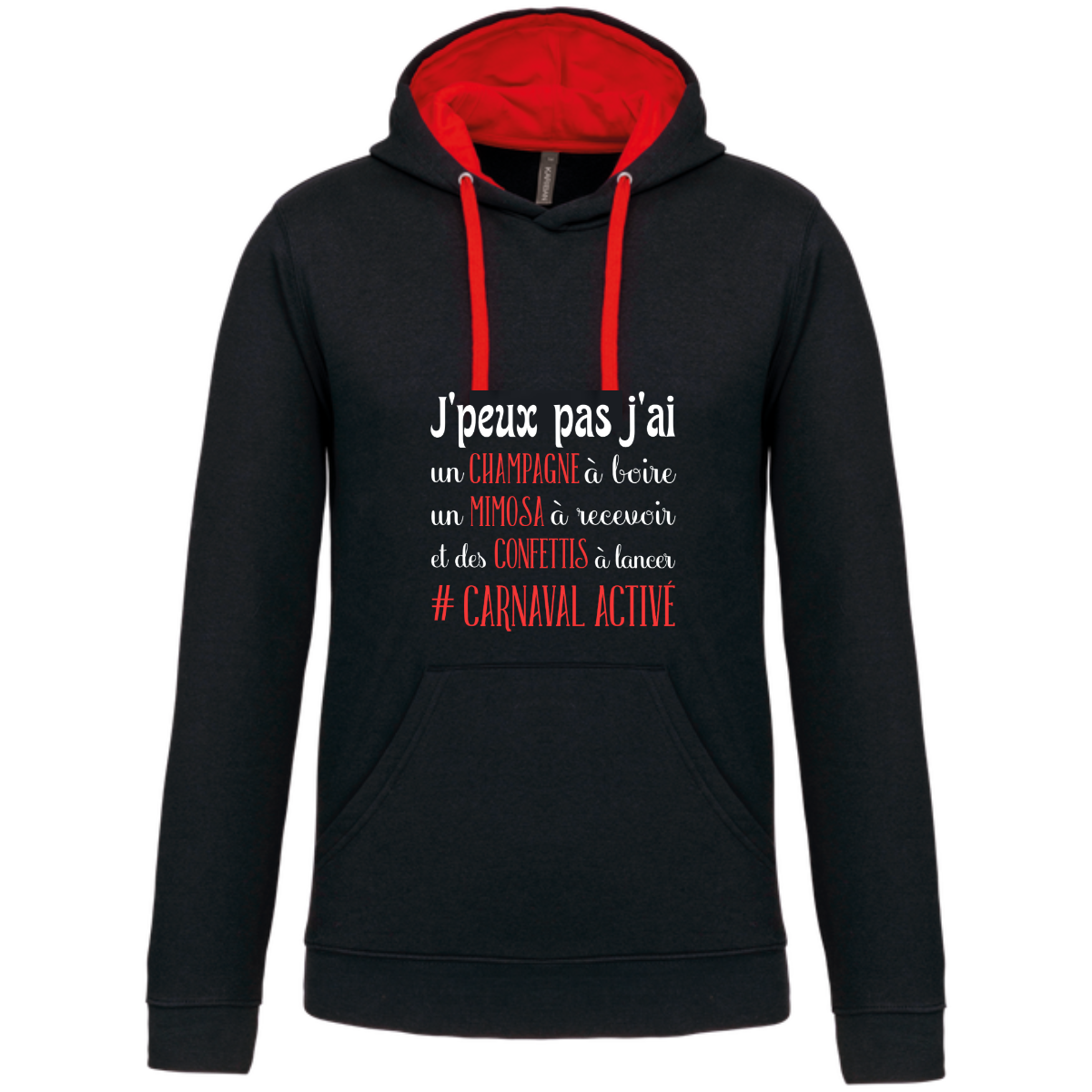 J'Peux pas j ai #carnaval "sweat contrasté" homme