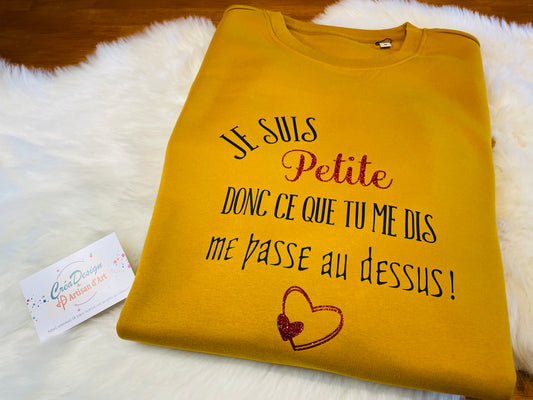 Sweat Femme humour pour les petites.