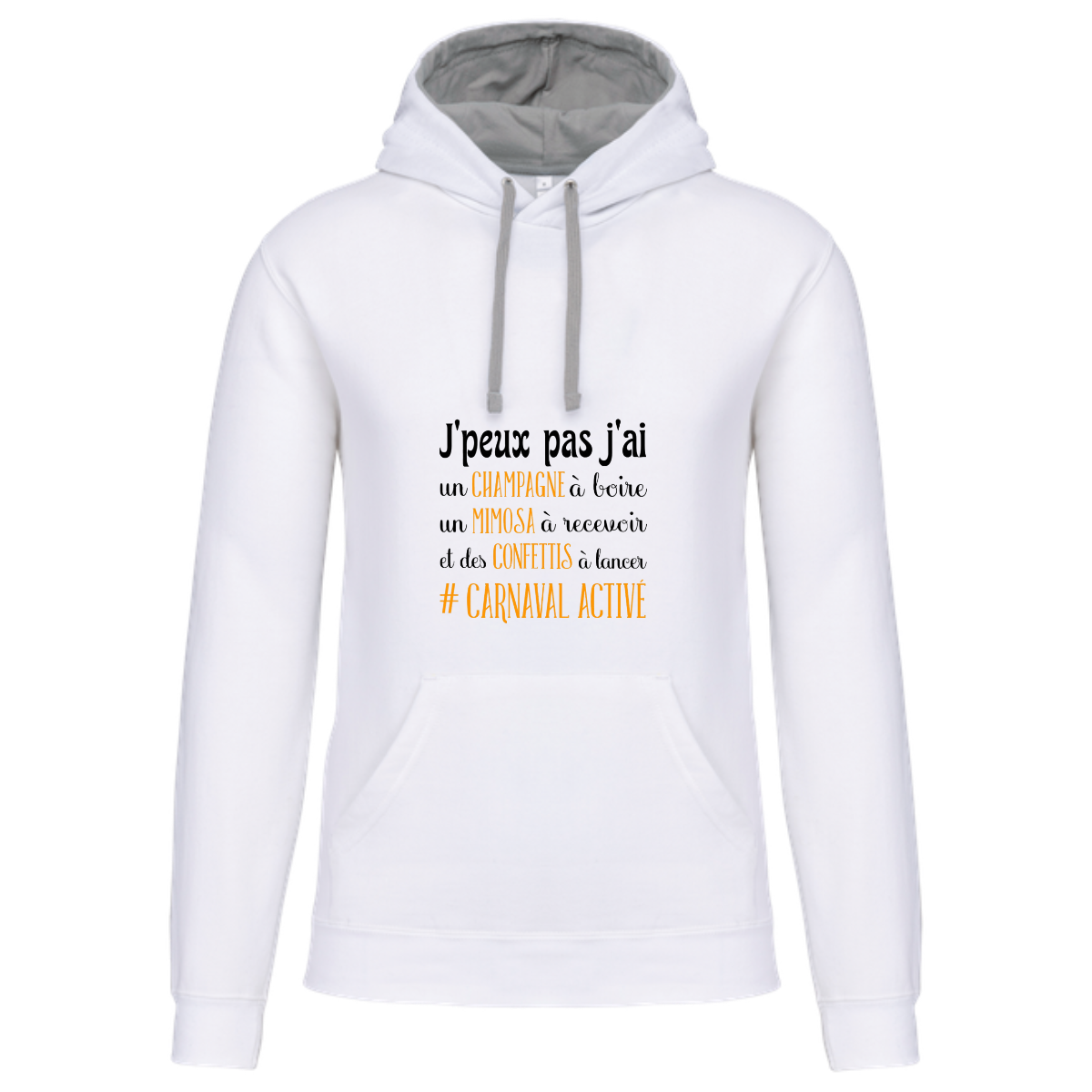 J'Peux pas j ai carnaval sweat contrasté homme