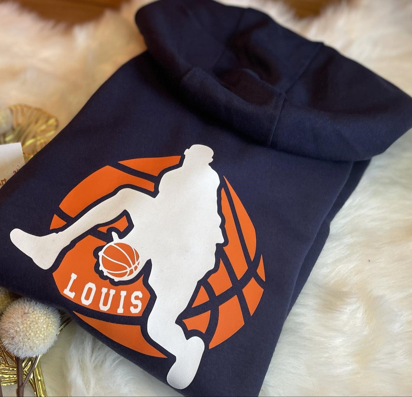 Sweat à capuche enfant personnalisé BASKETTEUR