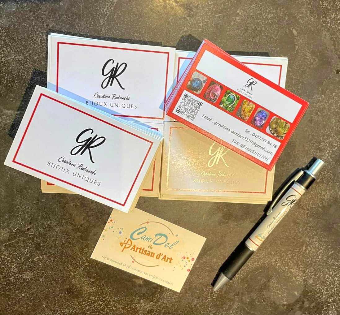 Cartes de visite, 8,5 x 5,5 cm, impression recto/verso