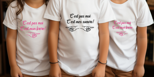 Tee-shirt humoristique: frère et soeur