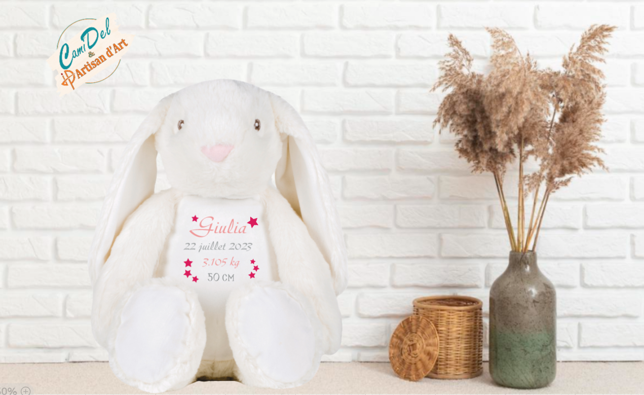 Peluche zippée personnalisée