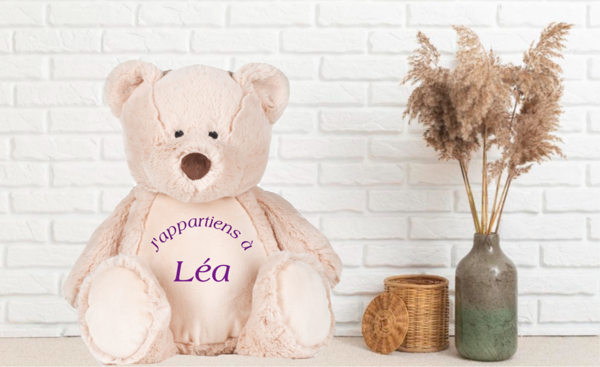 Peluche zippée personnalisée