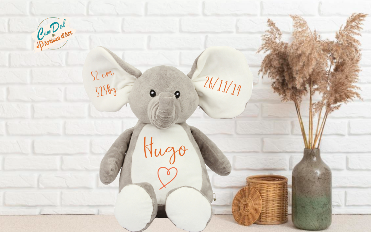 Peluche zippée personnalisée