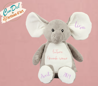 Peluche zippée personnalisée