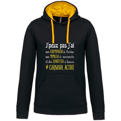 J'Peux pas j ai  #carnaval  "sweat contrasté" homme