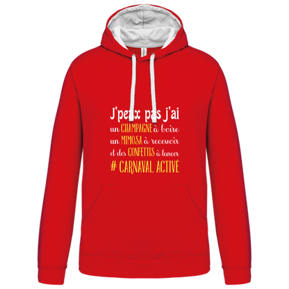 J'Peux pas j ai  #carnaval  "sweat contrasté" homme