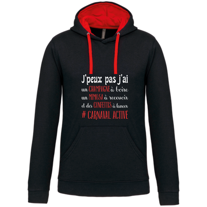 J'Peux pas j ai  #carnaval  "sweat contrasté" homme