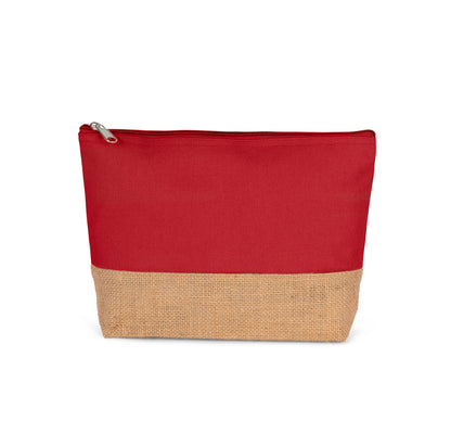 Pochette en toile de coton et jute