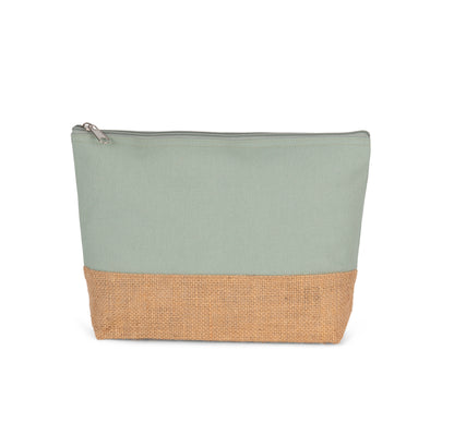 Pochette en toile de coton et jute