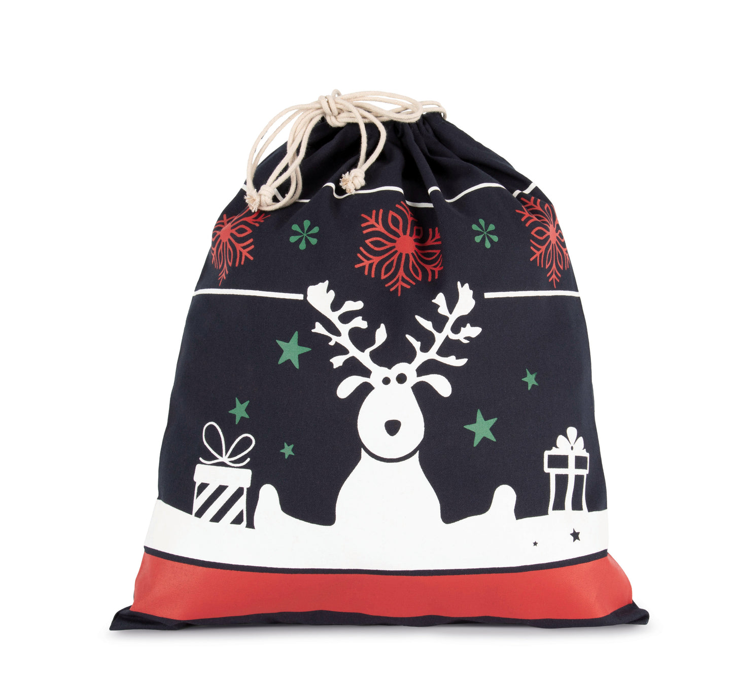 Pochon modèle cerf de Noël
