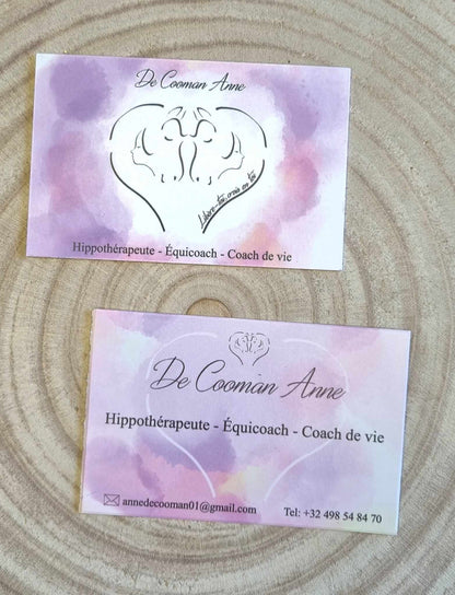 Cartes de visite, 8,5 x 5,5 cm, impression recto/verso