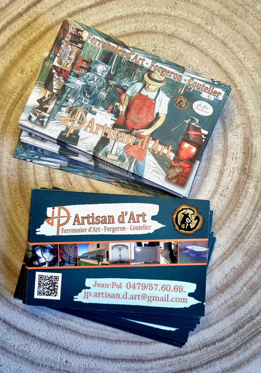 Cartes de visite, 8,5 x 5,5 cm, impression recto/verso