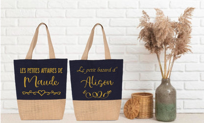 Sac en coton et fils de jute contrecollé personnalisé